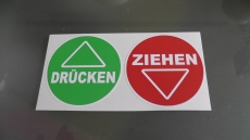 DRÜCKEN und ZIEHEN Aufkleber Aufkleber Sticker Warnschild Türschild