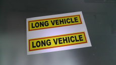 1 mal Long Vehicle Aufkleber Sticker Warnschild LKW 180 X 40 mm