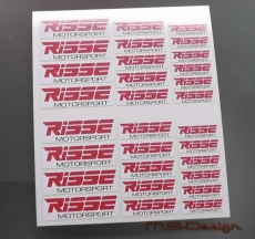 Risse Mototsport Set 2    1:18 Modellbau Aufkleber Digitaldruck