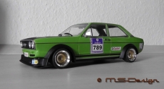 Audi 80 GTE, 1972, Hellgrün  / black Gruppe 2 Umbau 1:18