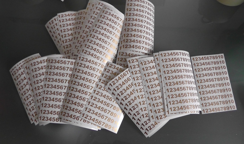 40 Stück, 150 mm - Zahlen Aufkleber Sticker Wetterfest Klebezahlen