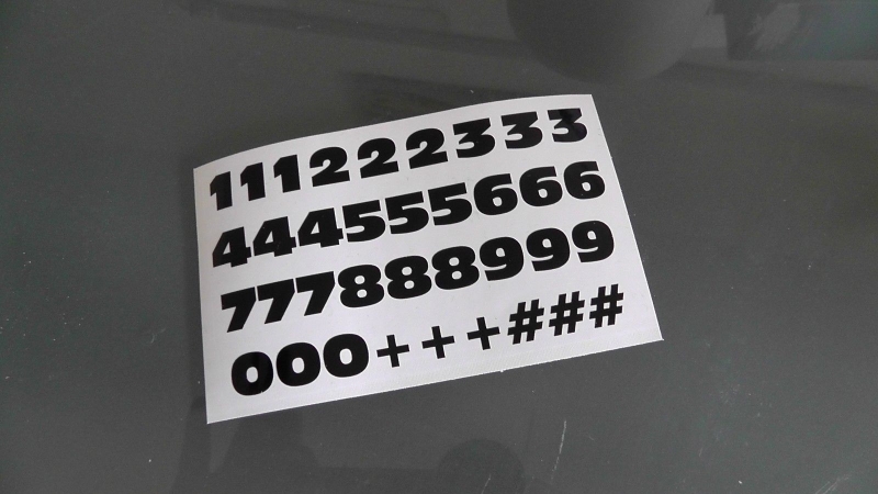 36 Stück Klebezahlen 1,4 cm Hoch Zeichen Ziffern Zahlen Aufkleber Anatol 