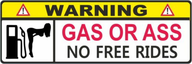 WarnIng GAS OR ASS // FUN GAG JUX Auto Aufkleber