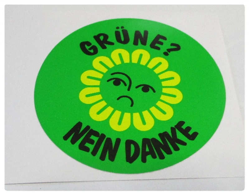 Grüne nein DANKE ! , anti Aufkleber g1-029 Must have TO
