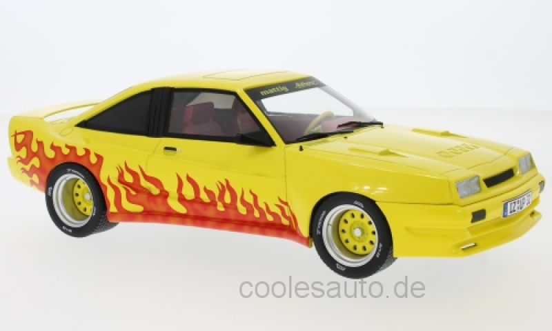 Opel Manta B Mattig, gelb/Dekor, Flammen  1991 - 1:18