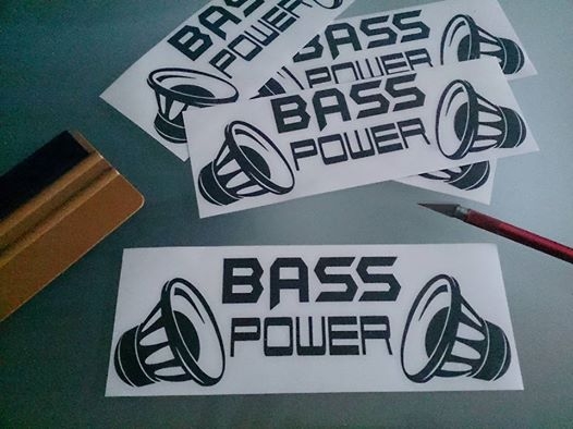 Bass Power / Aufkleber 