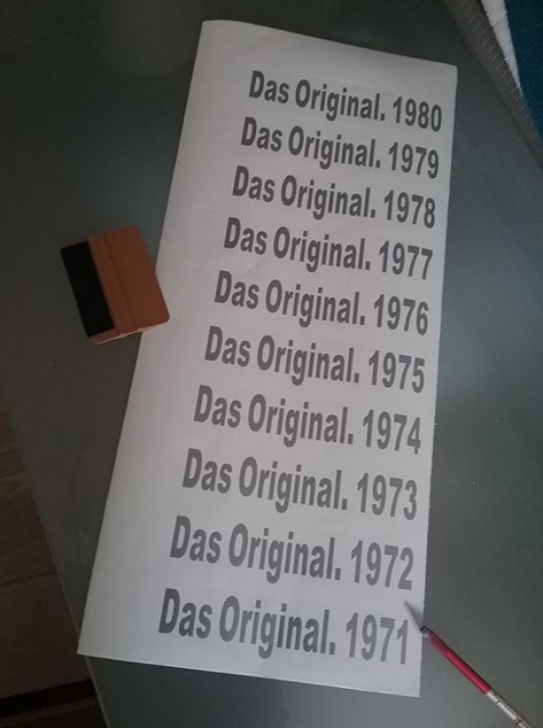 Das Original 1971 - 1980 Aufkleberset 10 Stück von 71-80 Neu
