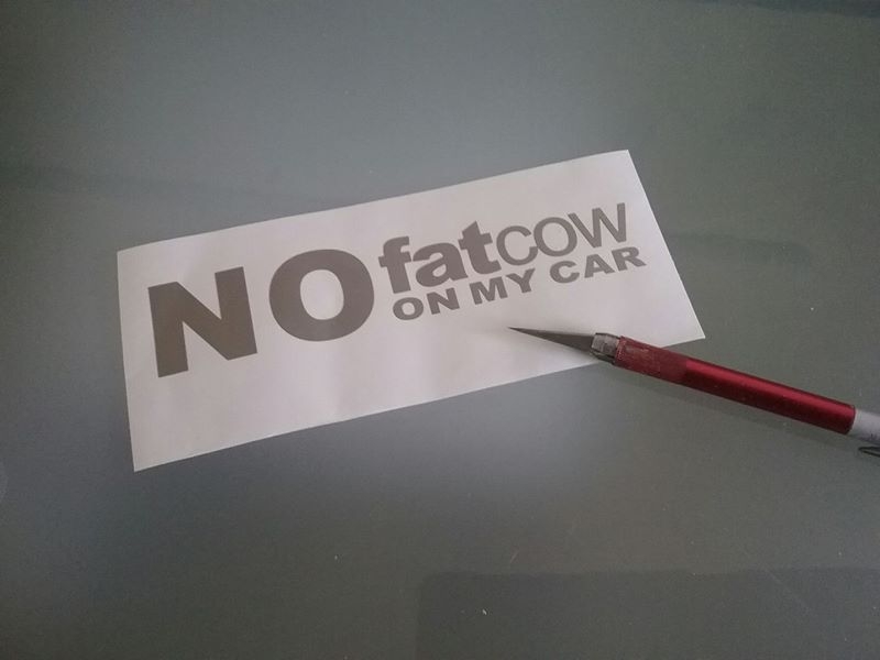 No Fat Cow on my Car