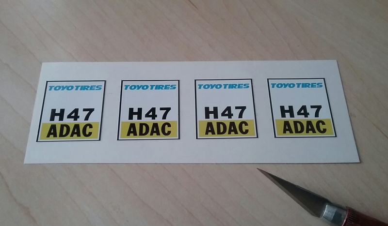 4 Aufkleber Startzahlen H 47 Digitaldruck selbstklebend