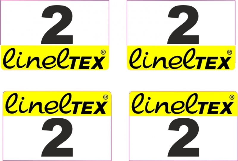 16 Aufkleber Startzahlen Lineltex NR . 2 Digitaldruck selbstklebend