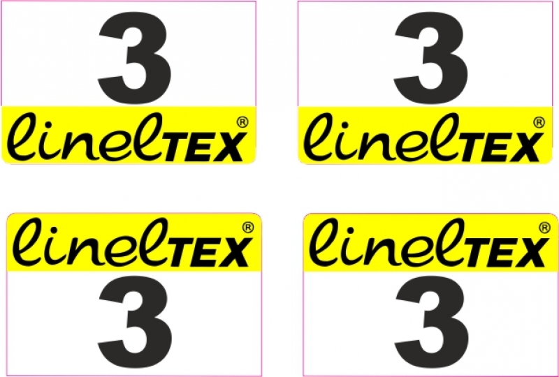 16 Aufkleber Startzahlen Lineltex NR . 3