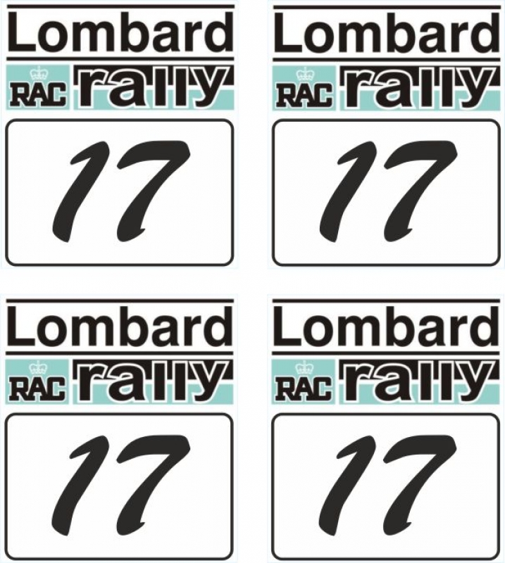 Lombard RAC RALLY #17   Startzahl 1:18 Modellbau Set a 4 Stück