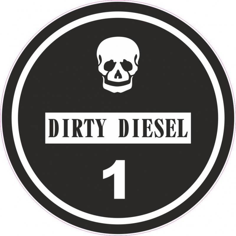 Feiner Staub Plakette Schwarze  Plakette Dirty Diesel Sticker, JDM, Aufkleber