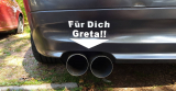 Für Dich Greta !! ------- Diesel Car Tuning Aufkleber CO2 Spaß