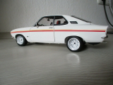 Opel Manta A Swinger 1975 weiß, mit Uli Nowak Echtaluminium Felgen ( Inlett resin )  Maßstab 1:18.
