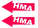 2 x HMA - Tuning Sticker, LOW, Racing Aufkleber,Pfeil, Abschleppöse