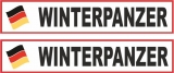 WINTERPANZER Flagge Aufkleber Schnee Winter Sticker, JDM, Aufkleber