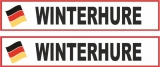 Winterhure Flagge Aufkleber Schnee Winter Sticker, JDM, Aufkleber