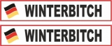 Winterbitch Flagge Aufkleber Schnee Winter Sticker, JDM, Aufkleber