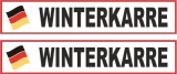Winterkarre Flagge Aufkleber Schnee Winter Sticker, JDM, Aufkleber