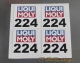 LIQUI MOLY  224     Startzahl 1:18 Modellbau Set a 4 Stück
