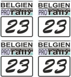 Belgien PRO  RALLY #23   Startzahl 1:18 Modellbau Set a 4 Stück