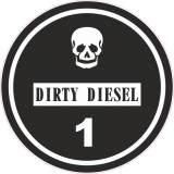 Feiner Staub Plakette Schwarze  Plakette Dirty Diesel Sticker, JDM, Aufkleber